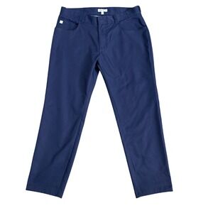 Peter Millar EB66 Performance Pants Mens 35/32 Navy Blue 5-Pocket Golf Trousers